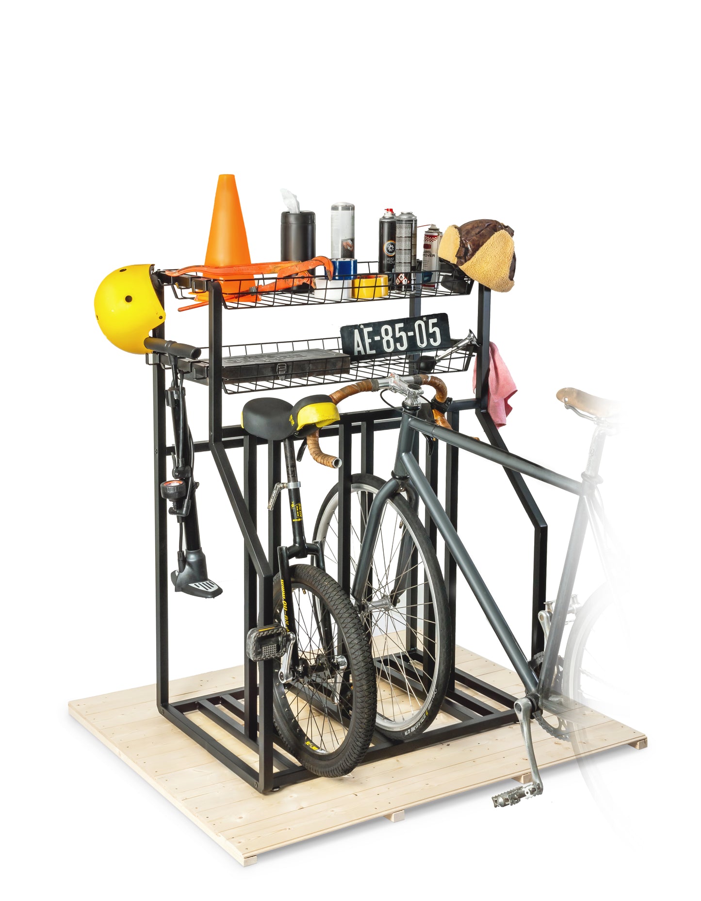 Fahradständer mit Ablage