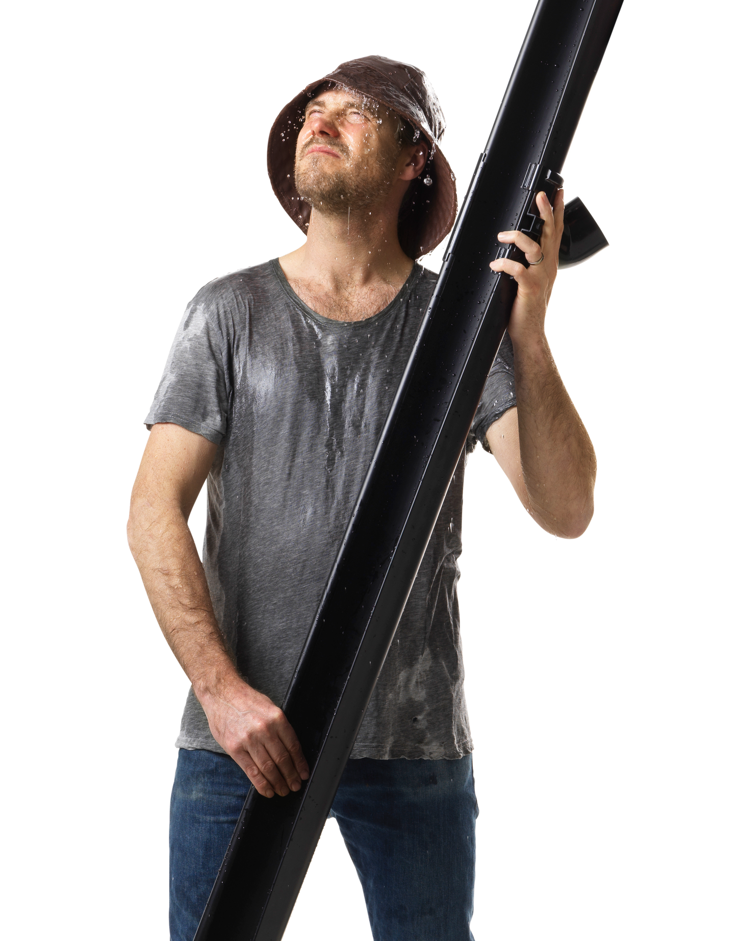 Entwässerung für Satteldach 2 m