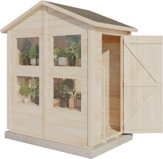 Storehaus Pflanzschuppen mit Satteldach 126 x 186 cm 