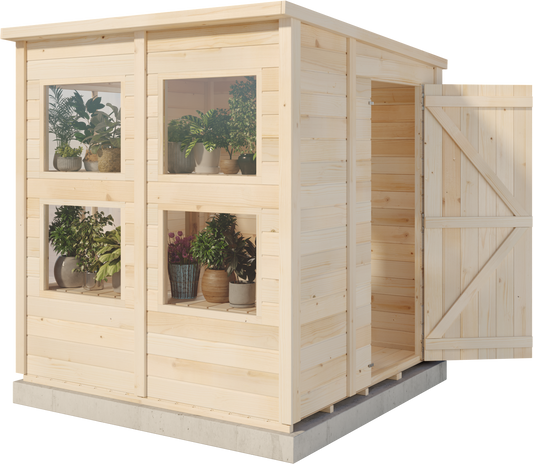 Storehaus Pflanzschuppen mit Pultdach 186 x 186 cm  