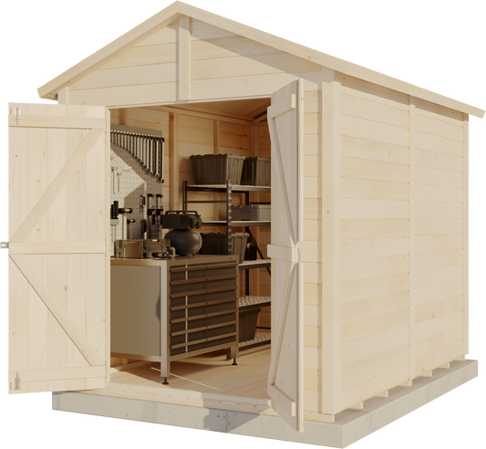 Storehaus Geräteschuppen mit Satteldach und Doppeltür 246 x 186 cm