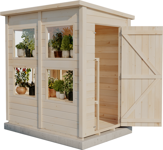 Storehaus Pflanzschuppen mit Pultdach 126 x 186 cm